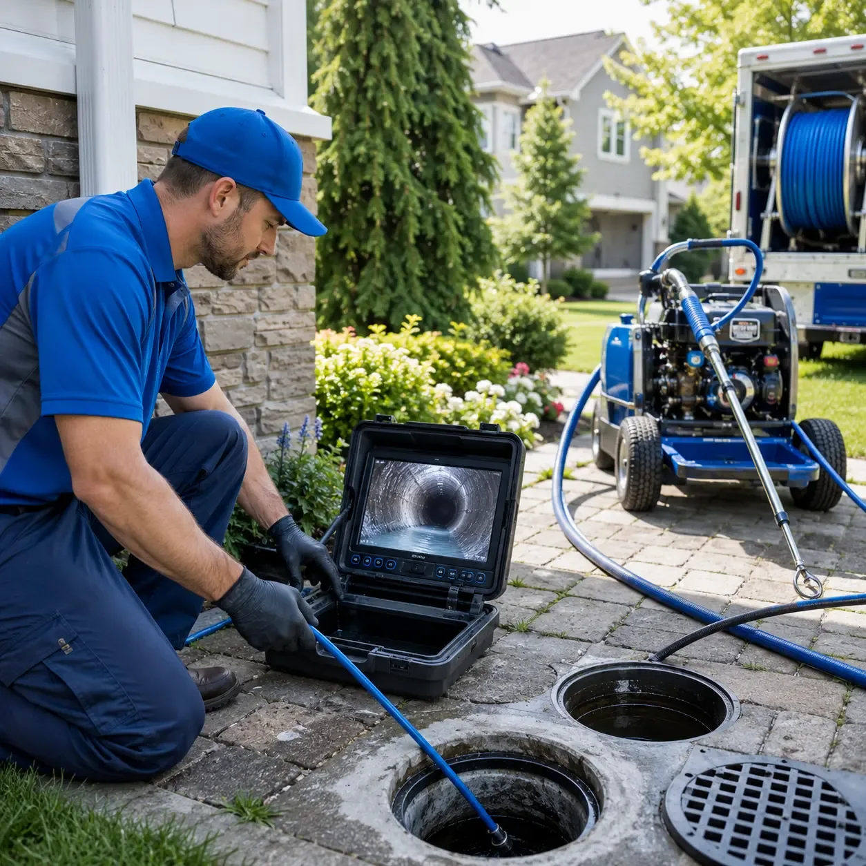 Outdoor drain cleaning professionals serving Cadillac, MI
